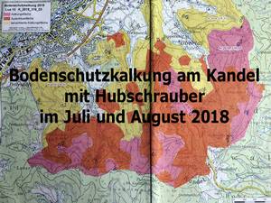 Kandel: Bodenschutzkalkung am Kandel mit Hubschrauber im Juli und August 2018 Kandel: Bodenschutzkalkung am Kandel mit Hubschrauber im Juli und August 2018